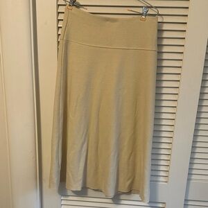 Zara Cream Sweater A-Line Skirt